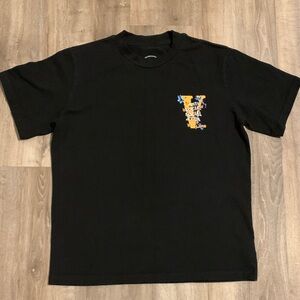 VLONE x Anti Social Social Club Black Tee with Orange and Blue Graphic